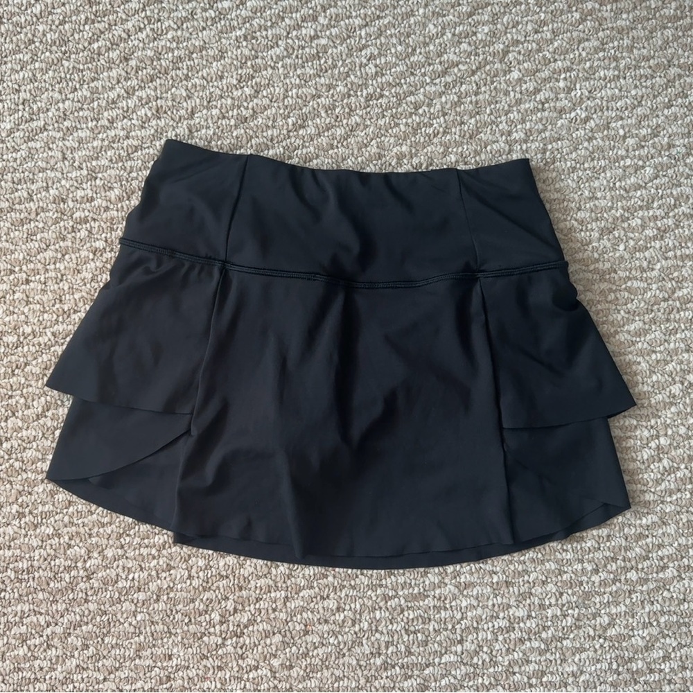 Athleta Black Ruffle Tennis Skirt